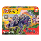 Puzzle 3D Creature Dino Triceratops