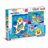 Puzzle 3x48 peças Baby Shark