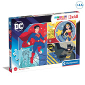 Puzzle 3x48 peças DC Comics