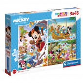 Puzzle 3x48 peças Mickey e Amigos