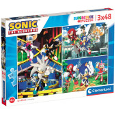 Puzzle 3x48 peças Sonic The Hedgehog