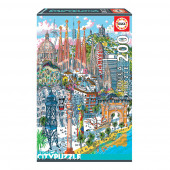Puzzle Barcelona City 200 peças