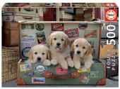 Puzzle Cachorros na Mala 500 peças