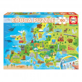 Puzzle Mapa da Europa 150 peças