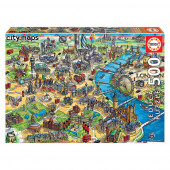 Puzzle Mapa de Londres - City Maps 500 peças