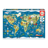 Puzzle Mapa Mundi 200 peças