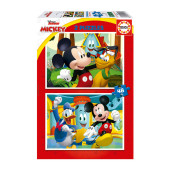 Puzzle Mickey Mouse 2x48 peças
