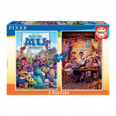 Puzzle Monster University + Coco Disney Pixar 2x100 peças