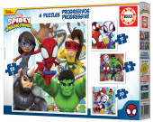 Puzzle Progressivo 4 em 1 Spidey and his Amazing Friends