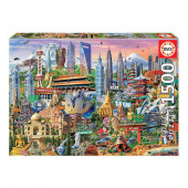 Puzzle Símbolos da Ásia 1500 peças