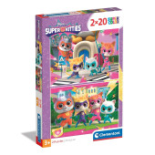 Puzzle Super Kitties 2x20 peças