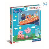 Puzzle Supercolor Porquinha Peppa 2x20 peças