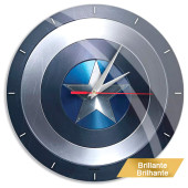 Relógio Parede Brilhante Capitão América Avengers Marvel