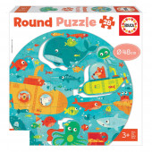 Round Puzzle 28 peças No Fundo do Mar