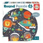 Round Puzzle 28 peças O Espaço