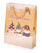 Saco de Papel Gnomos de Natal Grande
