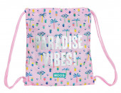 Saco Mochila Moos Paradise Vibes Rosa 40cm