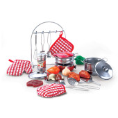 Set Cozinha Utensílios Metal 25 peças