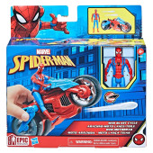 Spiderman Figura e Moto Lança Teias