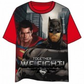 T-Shirt Marvel Batman Super Homem