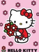 Tapete Hello Kitty Flores