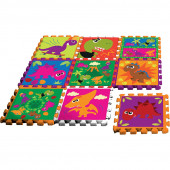 Tapete Puzzle Eva Crazy Dino 9 peças