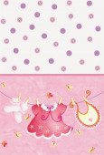 Toalha plástica Pink Baby Shower