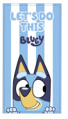 Toalha Praia Microfibra Bluey Let's do This