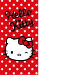 Toalha Praia Microfibra Dots Hello Kitty