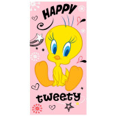 Toalha Praia Microfibra Happy Tweety Looney Tunes