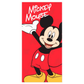 Toalha Praia Microfibra Mickey Red