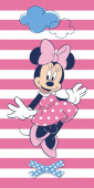 Toalha Praia Microfibra Minnie Listas