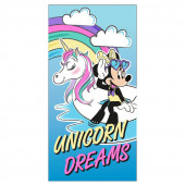 Toalha Praia Microfibra Minnie Unicorn Dreams 70x140cm