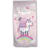 Toalha Praia Microfibra Porquinha Peppa Super Unicorn