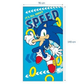 Toalha Praia Microfibra Sonic Speed