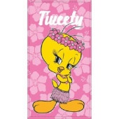 Toalha Praia Microfibra Tweety Looney Tunes