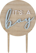 Topper Bolo Baby Shower Its a Boy madeira