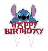 Topper Bolo Stitch Happy Birthday