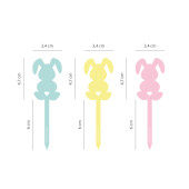 Toppers Cupcakes Coelhos Coloridos