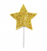 Toppers  Estrela dourada com glitter