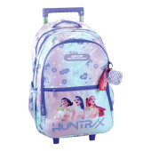 Trolley Mochila Escolar Guerreiras K-Pop Purple 46cm