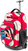 Trolley Mochila Escolar Lilo e Stitch Kiss 47cm