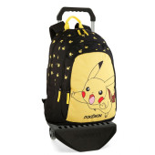 Trolley Mochila Escolar Pokémon Pikachu 44cm