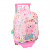 Trolley Mochila Pré Escolar 34cm Porquinha Peppa Having Fun