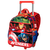 Trolley Mochila Pré Escolar 3D Avengers Union 34cm