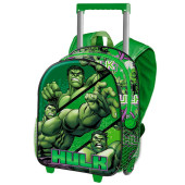 Trolley Mochila Pré Escolar 3D Hulk Avengers Destroyer 34cm