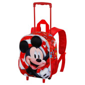 Trolley Mochila Pré Escolar 3D Mickey Twirl 34cm