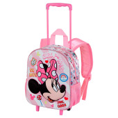 Trolley Mochila Pré Escolar 3D Minnie Power 34cm