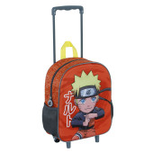 Trolley Mochila Pré Escolar 3D Naruto Chikara 34cm