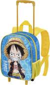 Trolley Mochila Pré Escolar 3D One Piece Monkey D.Luffy 34cm